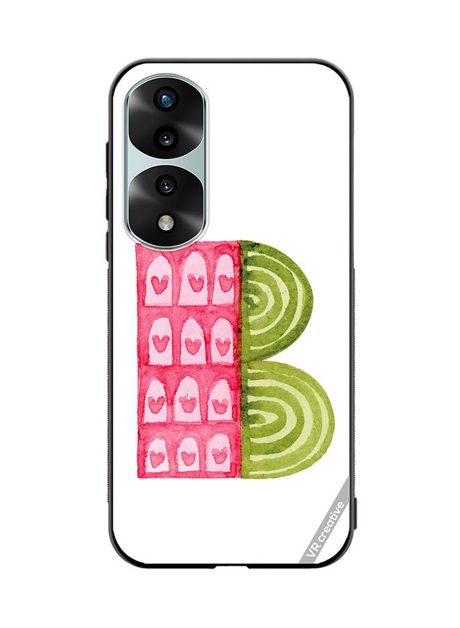 VR CREATIVE Protective Case Cover For Honor 70 Pro plus Alphabet B Design Multicolour - Image 1