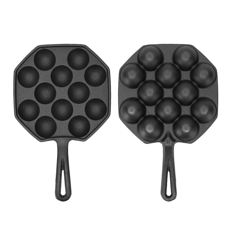 مقلاة الكباب العنبقي 12 شبكة مقلاة طهي التاكوياكي مقلاة الكباب العنبقي الحديد الزليلي غير اللاصق - Image 2