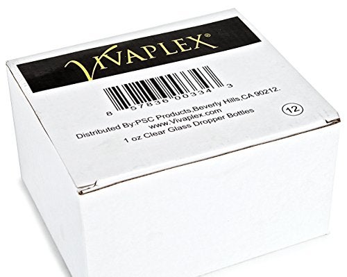 Vivaplex, 12, Clear, 1 oz Glass Bottles, with Glass Eye Droppers - Image 2