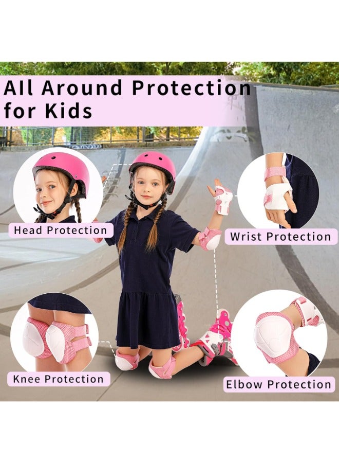 مجموعة خوذة دراجة للأطفال 7 في 1 | معدات أمان قابلة للتعديل لركوب الدراجات والتزلج والتزلج | حماية متميزة للبنين والبنات | تنفس، سهلة التنظيف، تأثير قوي - Image 5