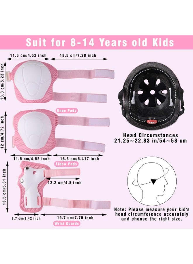 مجموعة خوذة دراجة للأطفال 7 في 1 | معدات أمان قابلة للتعديل لركوب الدراجات والتزلج والتزلج | حماية متميزة للبنين والبنات | تنفس، سهلة التنظيف، تأثير قوي - Image 3
