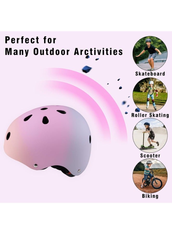مجموعة خوذة دراجة للأطفال 7 في 1 | معدات أمان قابلة للتعديل لركوب الدراجات والتزلج والتزلج | حماية متميزة للبنين والبنات | تنفس، سهلة التنظيف، تأثير قوي - Image 2