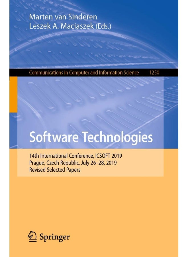 Software Technologies: 14th International Conference, ICSOFT 2019, Prague, Czech Republic, July 26-28, 2019, Revised Selected Papers