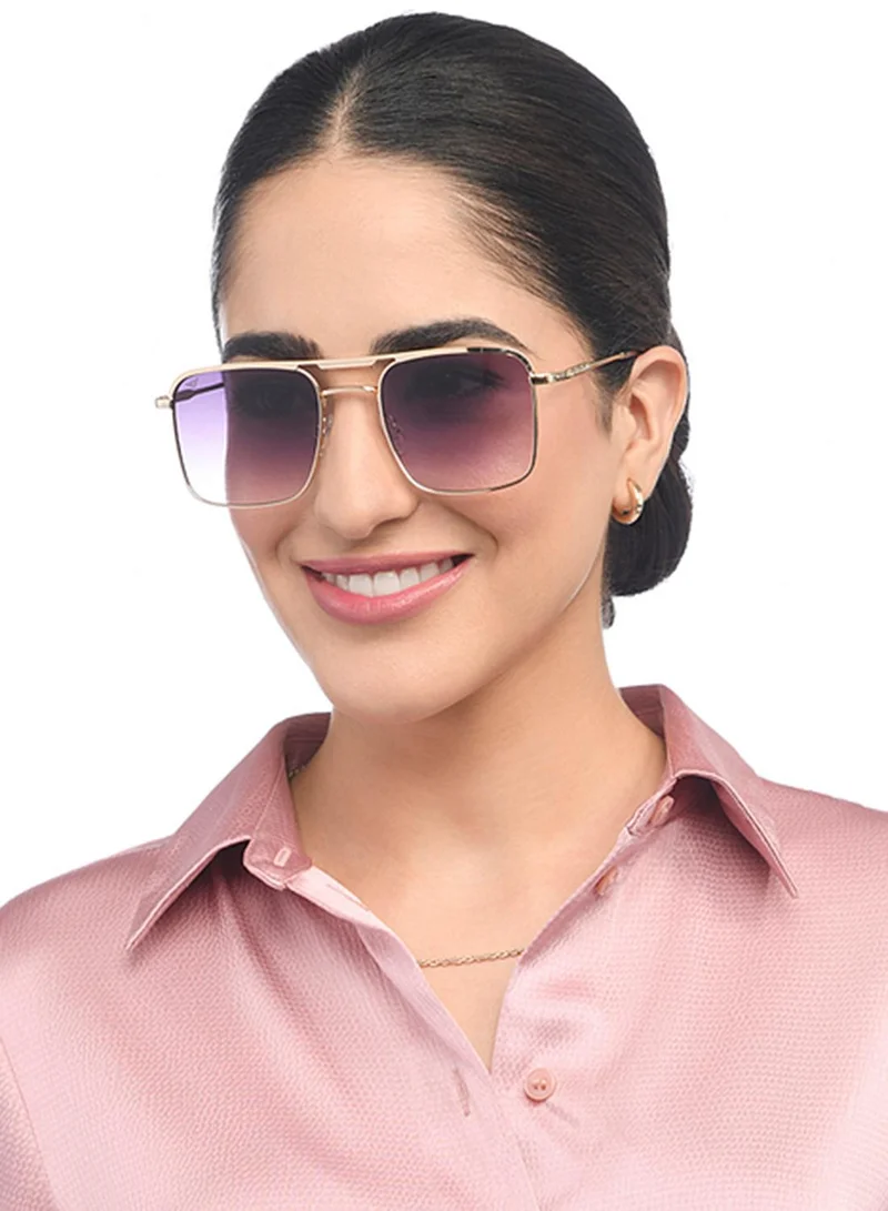 فينسينت تشيس نظارة شمسية مربعة بحماية من الأشعة فوق البنفسجية للجنسين - VC S15800 - مقاس العدسة: 53 مم
