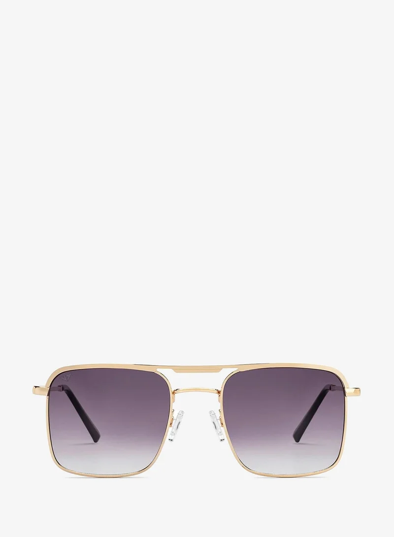 VINCENT CHASE Unisex UV Protection Square Sunglasses - VC S15800 - Lens Size: 53 Mm