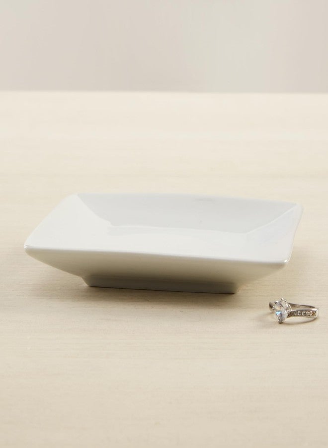 Personalization Universe Birth Month Flower Personalized Ring Dish - 100% Porcelain Jewelry Tray - Ring Holder Dish - Custom Name & Date - 4.5" Square - Perfect for Women, Wedding, Birthday Gift - Image 4
