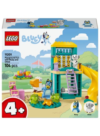 مرح في الملعب مع بلوي وكلوي من ليغو® Bluey، لعبة أطفال الروضة، مجموعة بناء حيوانات إبداعية 11201 - view 2