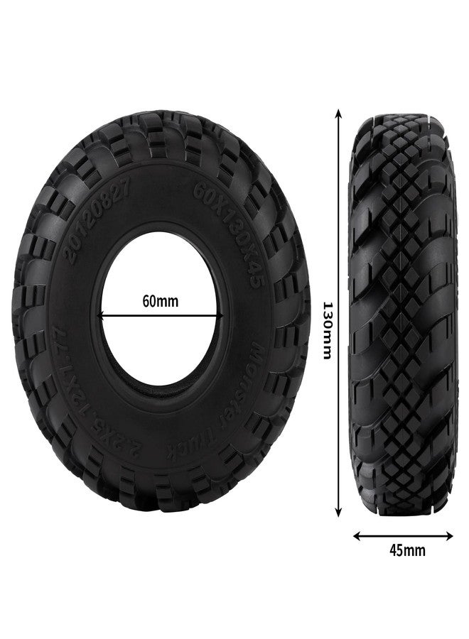 MORFUM 4PCS 2.2" Crawler Mud Terrain Wheel Tires Swamp Claw Mud Terrain Tires Set Compatible with 1/10 Traxxas TRX4 Wraith D90 SCX10 AXIAL TF2 RC Rock Crawler - Image 2
