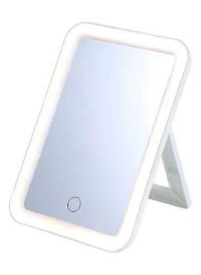 مرآة مكياج بإضاءة LED - استخدمي هذه المرآة المزودة بإضاءة LED مدمجة لتسهيل وضع المكياج أثناء السفر، وذلك لروتين جمالك اليومي. قد يختلف اللون قليلاً. - Image 1