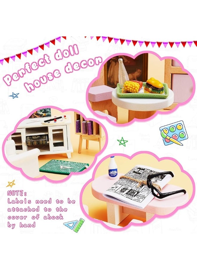 Zhanmai 17 Pcs Mini Stuff Mini School Supplies Doll School Supplies Miniature Doll House Accessories Mini School Supplies for Dolls Miniature Food Toy Set Hamburger Fries Juice Fast Food Set Pretend Play Toys  - Image 1