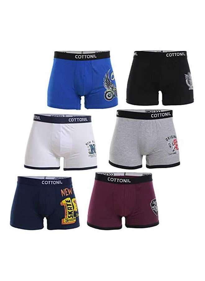 COTTONIL Mid-Rise Pack Of 6 Boxer Briefs 
