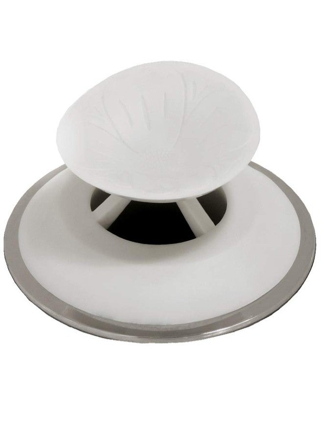 SlipX Solutions Snug Plug Bath Drain Stopper Seals Tightly Around Drain (Fits 1.5 Inch Open Drains, Great for Tubs, Easy Push Open/Close Design) - Image 1