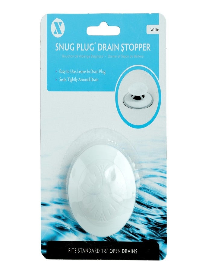 SlipX Solutions Snug Plug Bath Drain Stopper Seals Tightly Around Drain (Fits 1.5 Inch Open Drains, Great for Tubs, Easy Push Open/Close Design) - Image 3