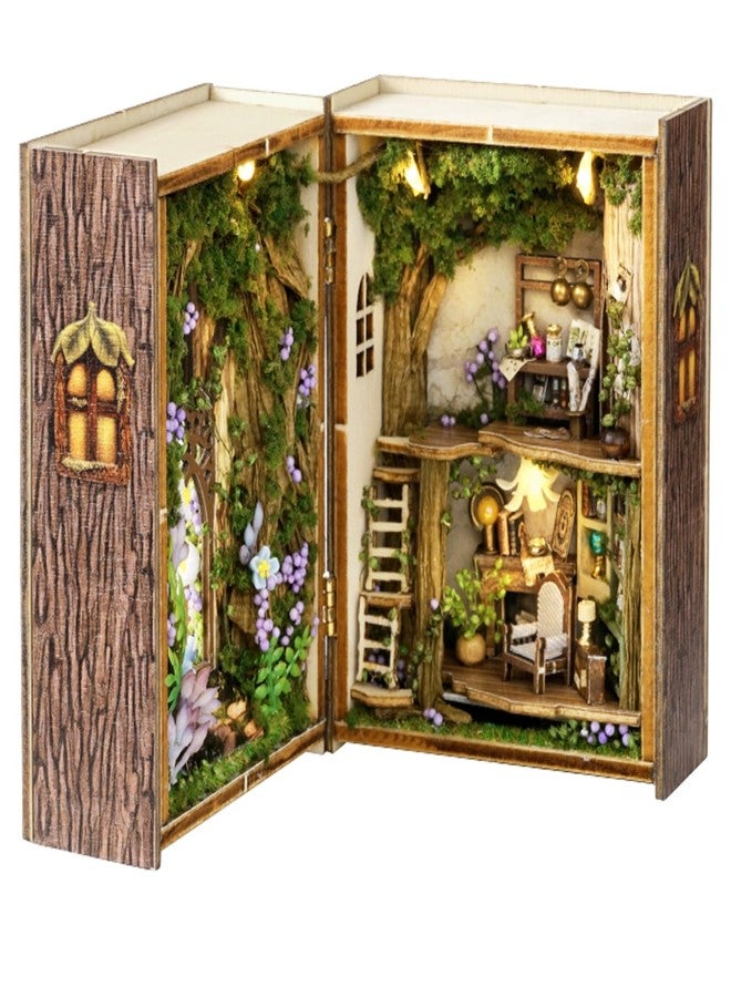 MAGQOO DIY Miniature Dollhouse Kit with Furniture 1:100 Scale Creative Room Mini Wooden Doll House Accessories DIY Miniature House Kit (Forest Wonderland) - Image 1