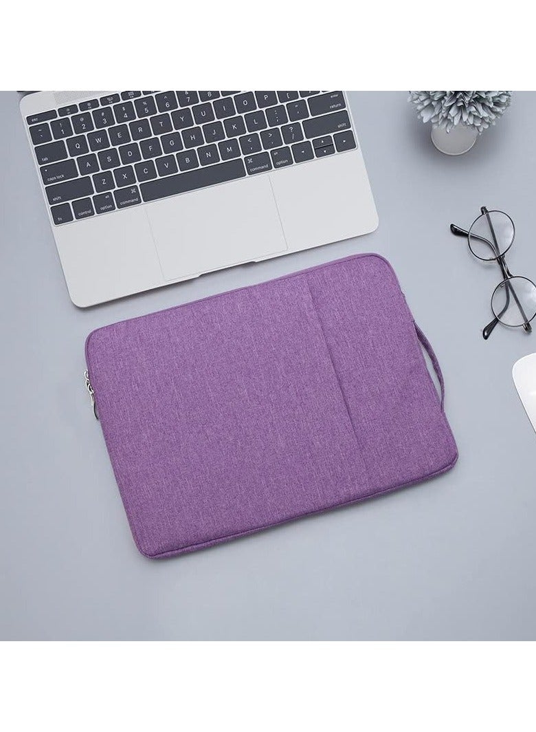Laptop Sleeve Case Compatible with 13-13.3 Inch Notebook Computer Chromebook 2023-2021 A2779 M2 A2442 M1, New 13/14" Mac Book Pro/Air Protective Cover Soft Bag with Front Pocket (Purple) - Image 3