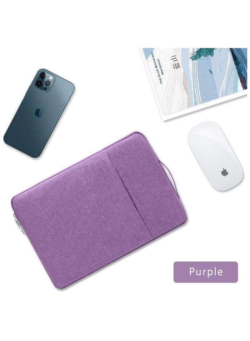 Laptop Sleeve Case Compatible with 13-13.3 Inch Notebook Computer Chromebook 2023-2021 A2779 M2 A2442 M1, New 13/14" Mac Book Pro/Air Protective Cover Soft Bag with Front Pocket (Purple) - Image 4