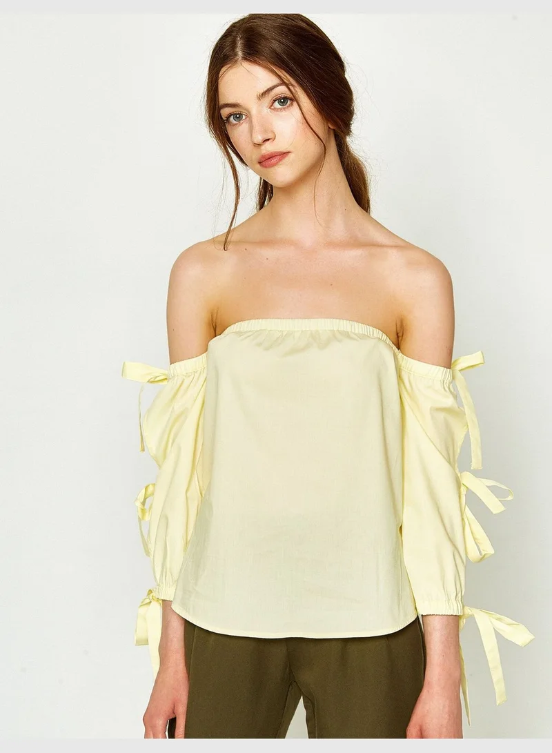 كوتون Shoulder Detailed Blouse