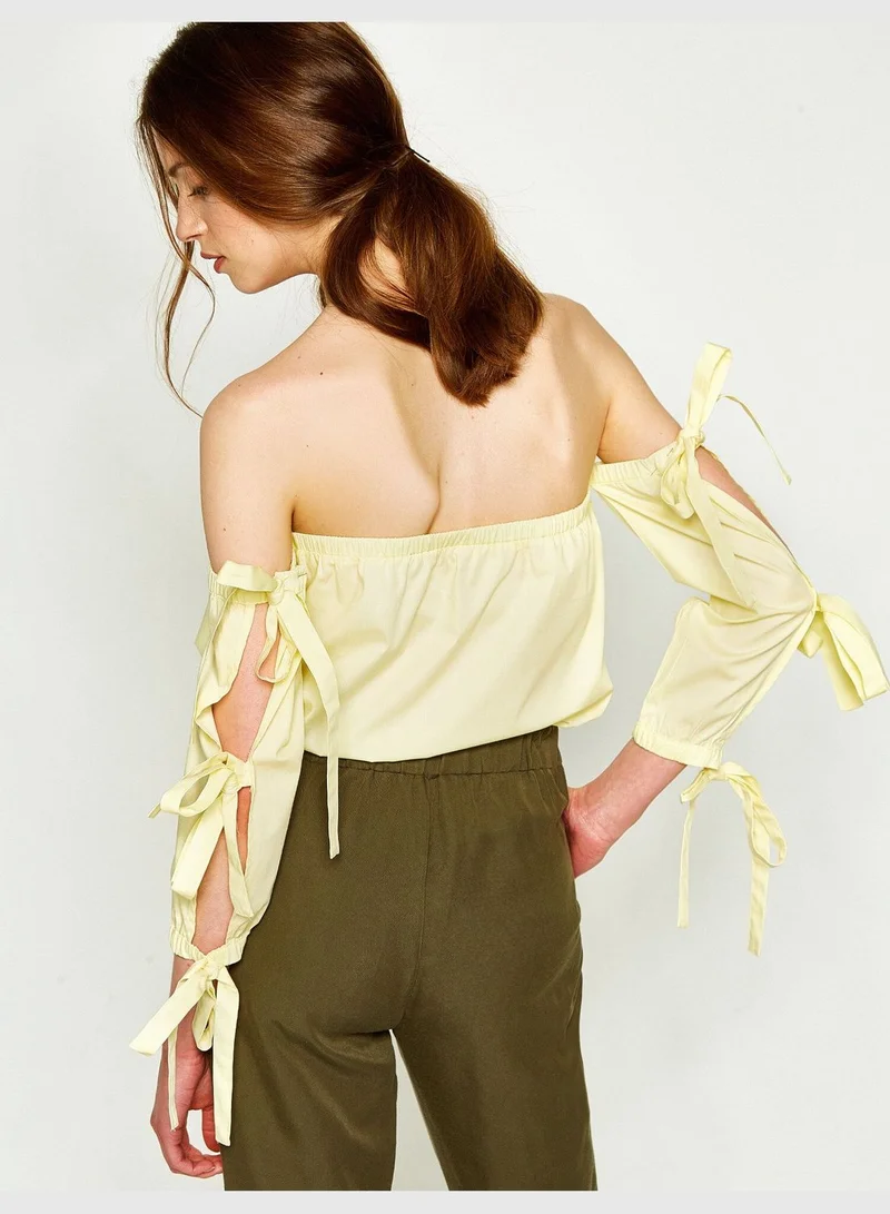 كوتون Shoulder Detailed Blouse