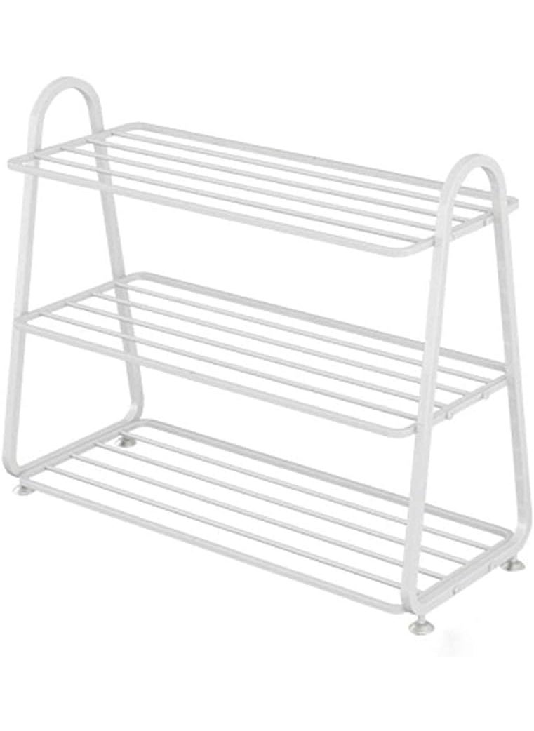 Device Bas with BROWN ART SHOPPEE BROWN ART SHOPPEE Free Standing Shoe Racks 3 Tier Metal Shoe Rack MultiFunctional Shoe Tower Shelf Shoe Rack Storage Organiser for Living Room Entryway Hallway White  - Image 3