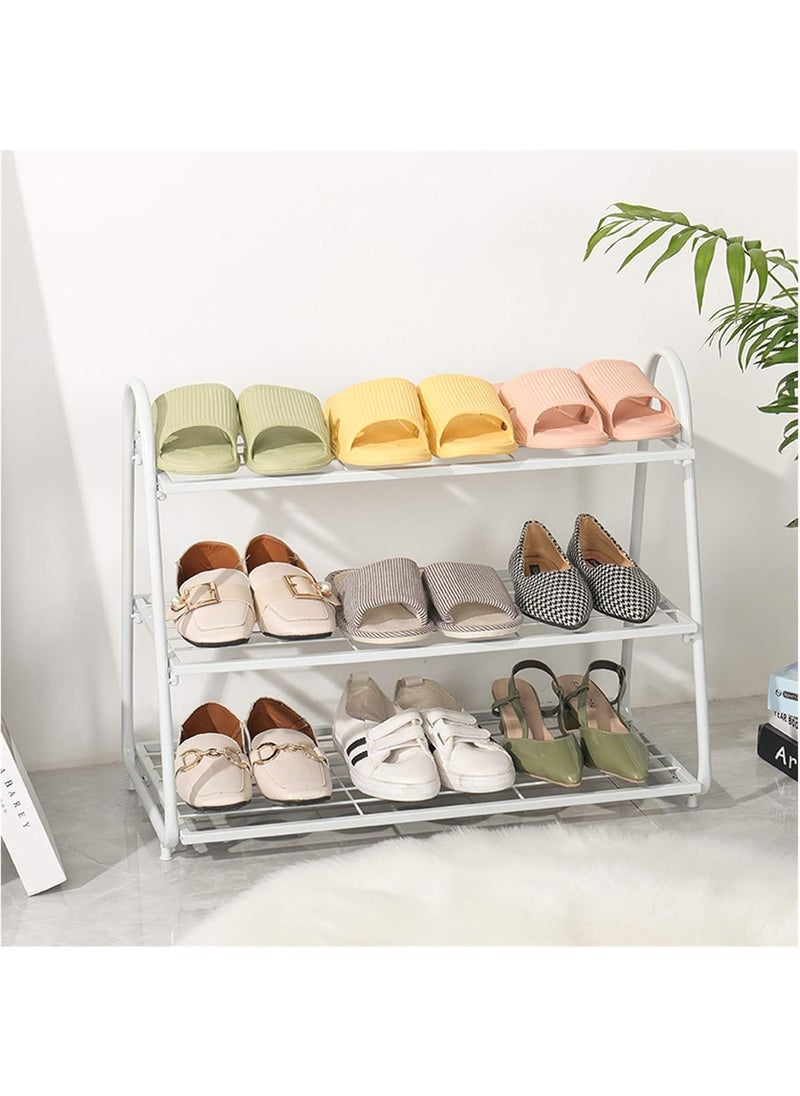 Device Bas with BROWN ART SHOPPEE BROWN ART SHOPPEE Free Standing Shoe Racks 3 Tier Metal Shoe Rack MultiFunctional Shoe Tower Shelf Shoe Rack Storage Organiser for Living Room Entryway Hallway White  - Image 1