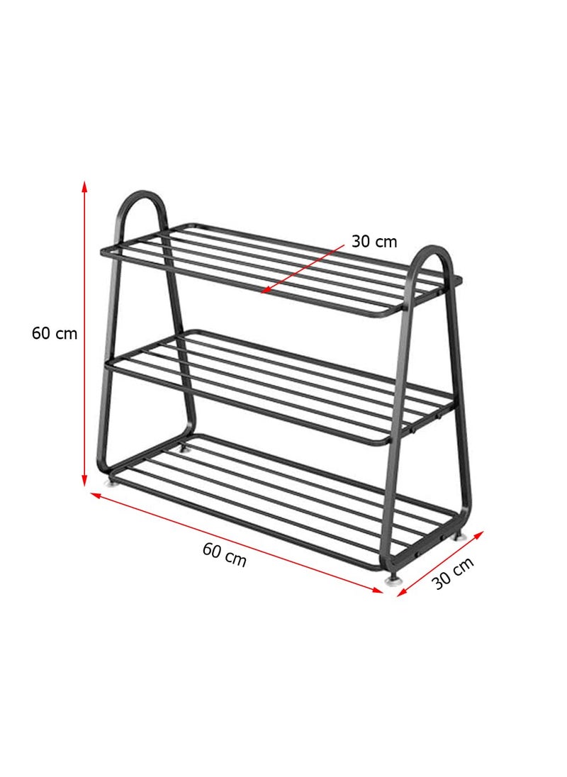 Device Bas with BROWN ART SHOPPEE BROWN ART SHOPPEE Free Standing Shoe Racks 3 Tier Metal Shoe Rack MultiFunctional Shoe Tower Shelf Shoe Rack Storage Organiser for Living Room Entryway Hallway White  - Image 2