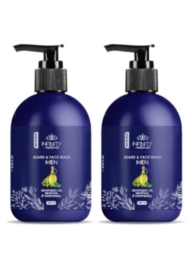 إينفينيتي انفنيتي ناتشورال غسول للوجه واللحية للرجال 250 مل 1+1