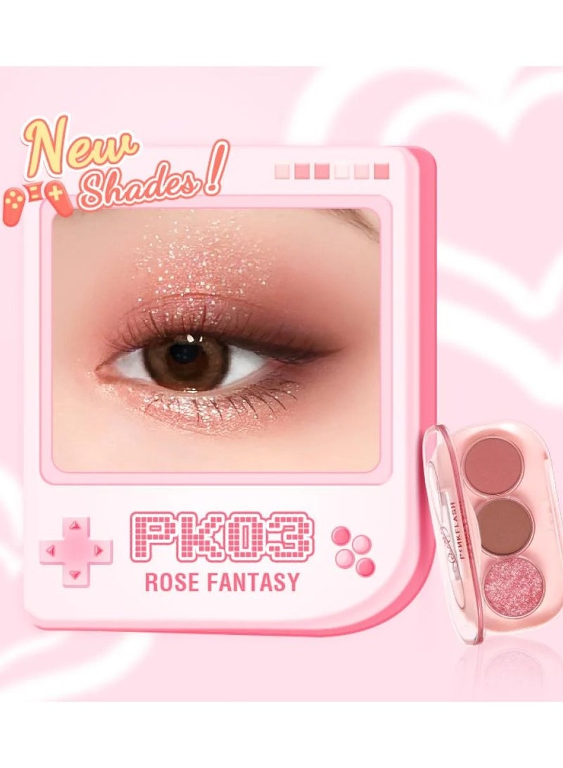 Pink Flash Eyeshadow Trio PK03  PF-E23 - Image 2