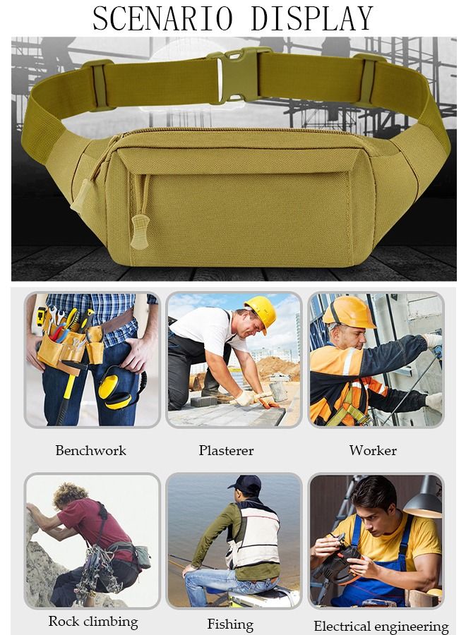 DUNISO Waist Pack for Men and Women Crossbody Waist Bag Pack Belt Bag Wallet for Travel Walking Running Hiking Cycling Outdoor Sports Easy Carry Any Phone Black - Image 4