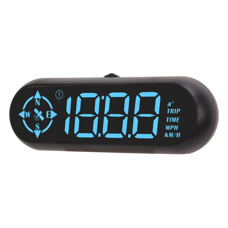GPS HUD 7 Color Large Screen Display Speedometer Compass Directions Mileage - Multifunctional Digital Car GPS Speedometer for All Vehicles - Image 2