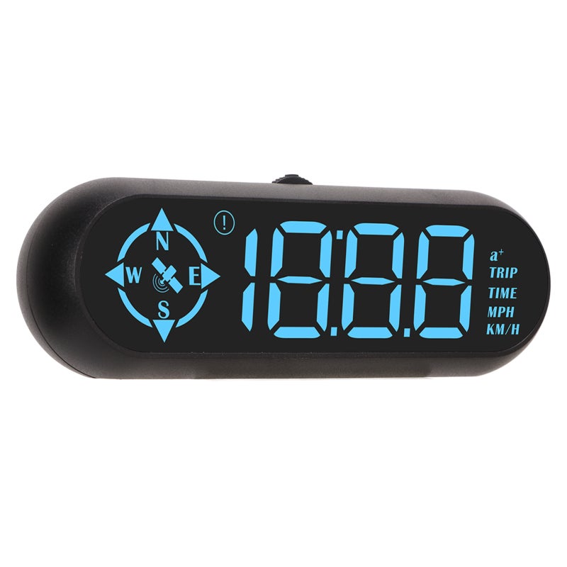 GPS HUD 7 Color Large Screen Display Speedometer Compass Directions Mileage - Multifunctional Digital Car GPS Speedometer for All Vehicles - Image 3