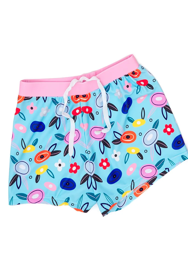 babyqlo 3-Piece Unicorn Rainbow Swimwear Set for Girls