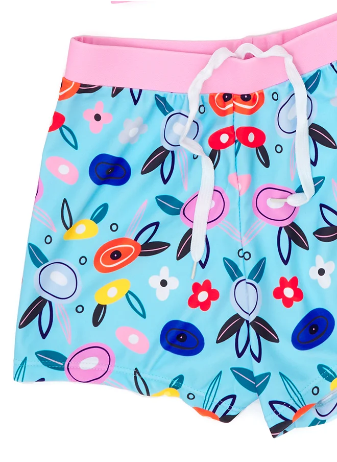 babyqlo 3-Piece Unicorn Rainbow Swimwear Set for Girls