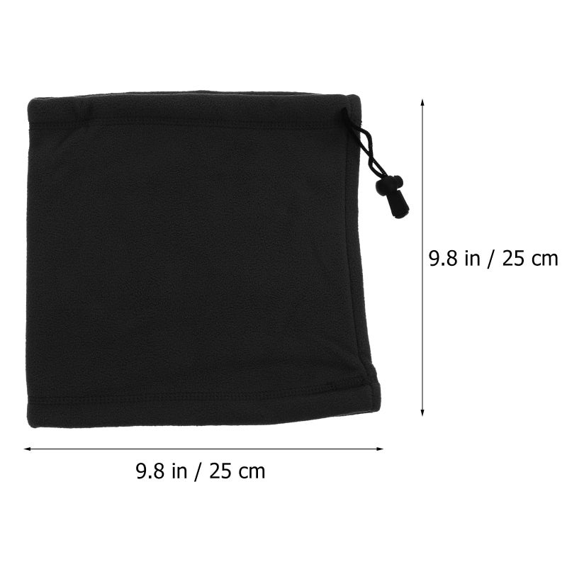 Double Layer Winter Fleece Neck Cover Drawstring Scarf For Men And Women - Image 3