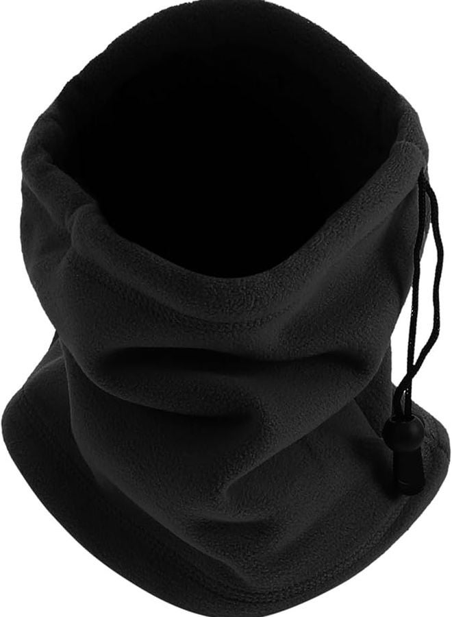 Double Layer Winter Fleece Neck Cover Drawstring Scarf For Men And Women - Image 1