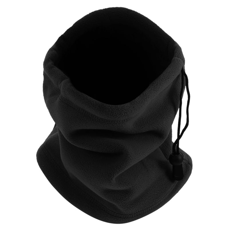 Double Layer Winter Fleece Neck Cover Drawstring Scarf For Men And Women - Image 2