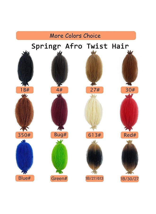 3 Packs Springy Afro Twist Hair, 12 Inch Marley Twist Braiding Hair, Afro Twist Hair Pre-Separated Spring Twist Hair, Natural Black Kinky Twist Hair Extensions for Women(12 Inch Pack of 3) - Image 5