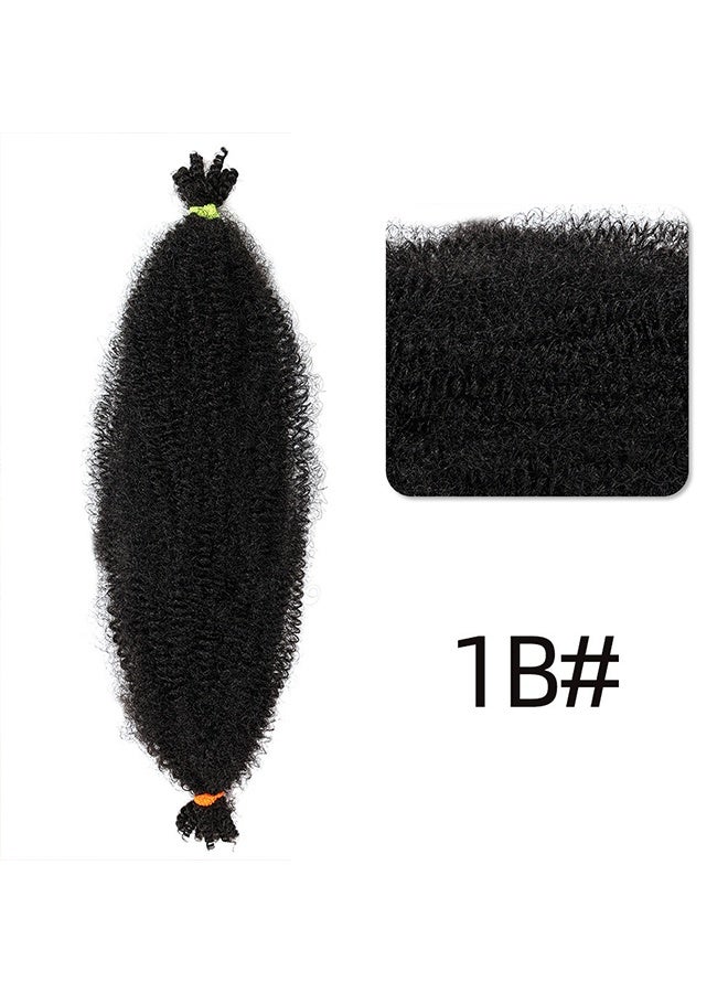 3 Packs Springy Afro Twist Hair, 12 Inch Marley Twist Braiding Hair, Afro Twist Hair Pre-Separated Spring Twist Hair, Natural Black Kinky Twist Hair Extensions for Women(12 Inch Pack of 3) - Image 2