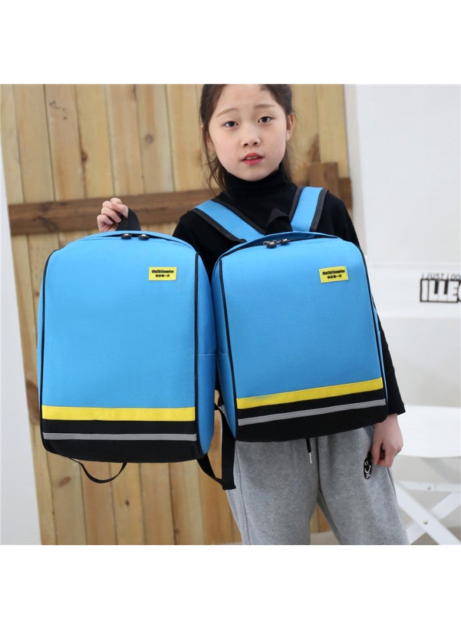Primary School Student Schoolbag Customized Printing Backpack Junior High School Student Training Class Guidance Education Institution Printed Logo-Color:Sapphire Blue Large - Image 5