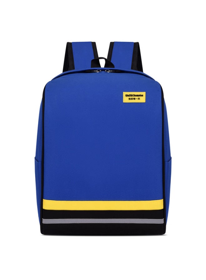 Primary School Student Schoolbag Customized Printing Backpack Junior High School Student Training Class Guidance Education Institution Printed Logo-Color:Sapphire Blue Large - Image 1