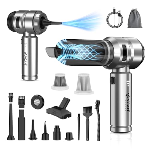 VCAN ACTIVE Car Vacuum Cleaner High Power,18000PA,40 Mins Runtime, Mini Vacuum Cleaner 4 In 1 Compressed Air Duster & Air Blower & Pump Hand Held Vacuum Cordless With Brushless Motor For Car, Home, Office - Image 1