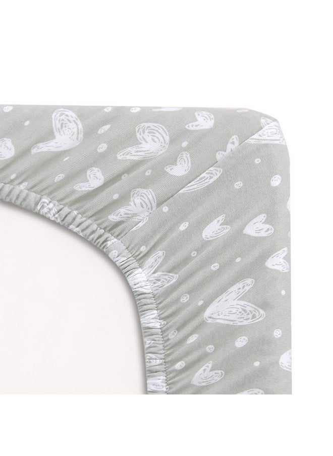 Biloban - Travel Crib Sheets Compatible with Guava Lotus, Dream on Me Travel Crib Light Playard, Soft Jersey Cotton Sheets for Travel Crib,Unisex, Boys & Girls (42" X 24"), 2 Pack - Image 1