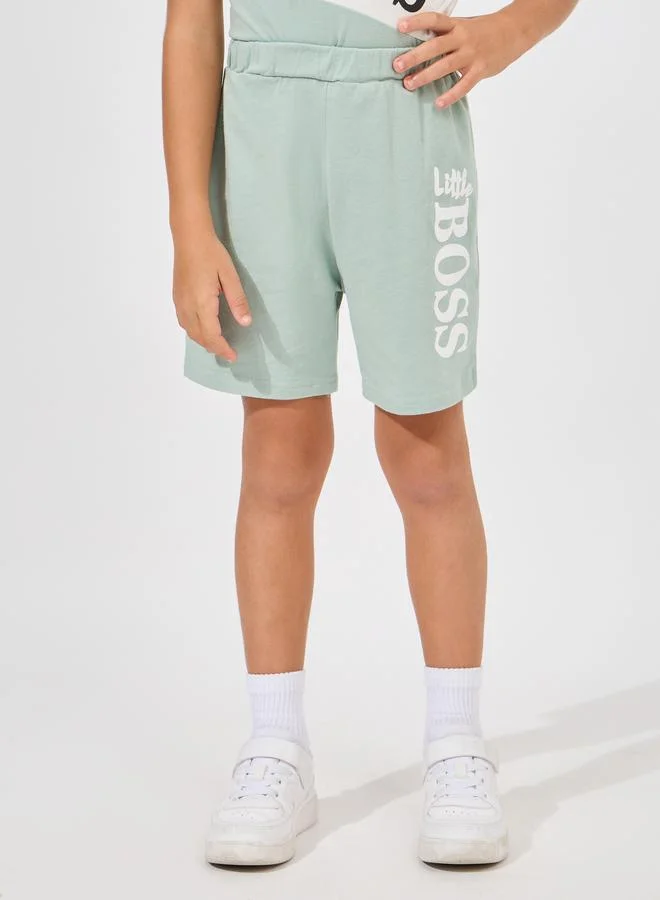 ستايلي Color Block Printed T-Shirt & Shorts Set