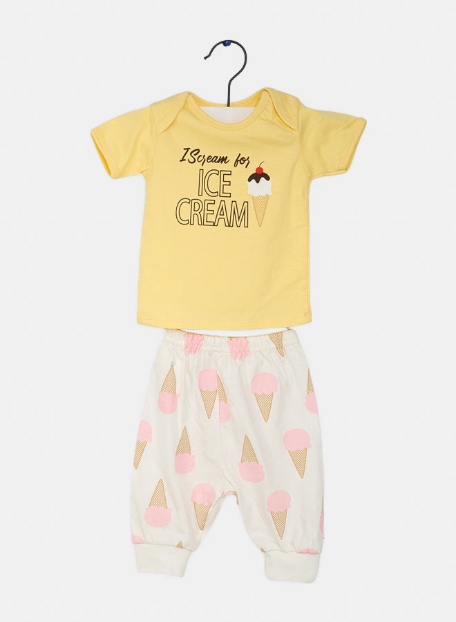 JOCKEY Baby Girl Ice Cream Printed Summer Cotton Pyjama Set