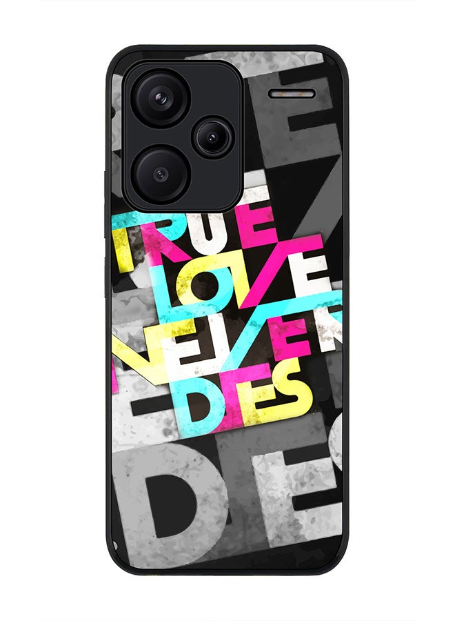 Stylizedd Rugged Black Edge Case for Xiaomi Redmi Note 13 Pro Plus, Slim fit Flexible Anti Drop Thin Cover-  True Love Never Dies - Image 1