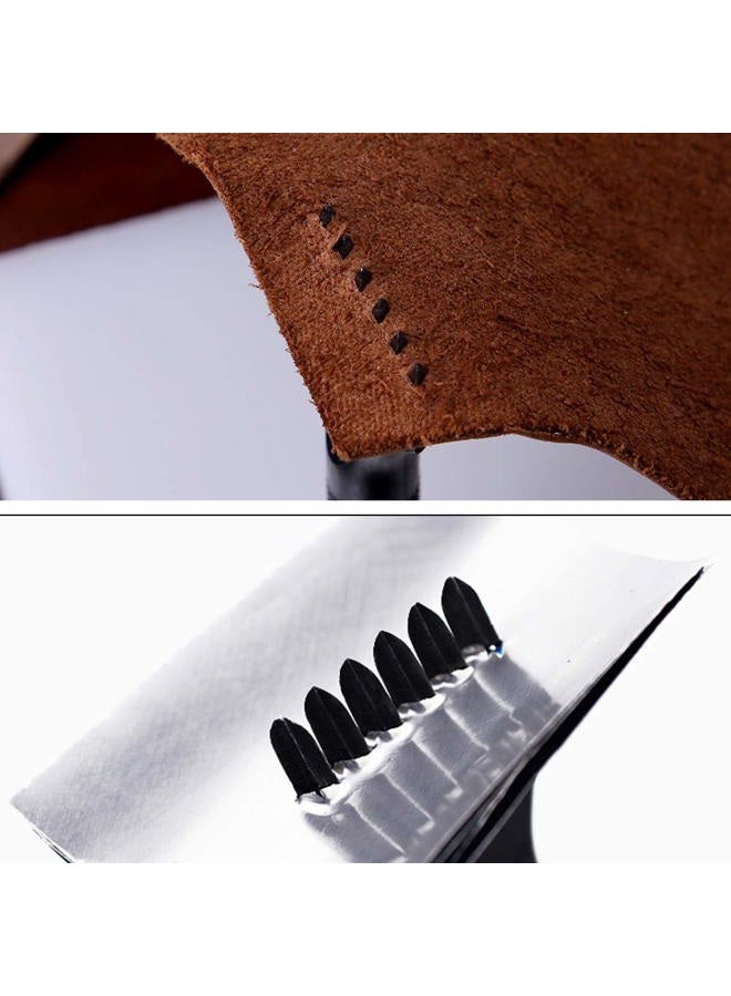 QMNNMA 4 Pcs Leather Prong Punch Tool Set Leather Craft Tool Hole Punches 1/2/4/6 Leather Prong Punch Leather Lacing Stitching Punch Tool for Leather Craft - Image 3
