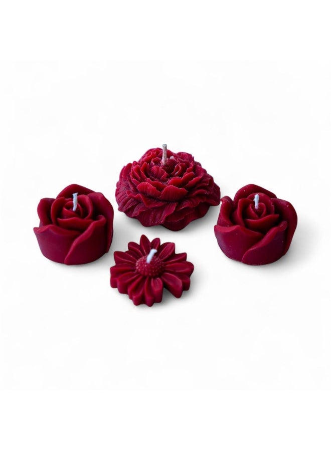 تابلوهاتي مجموعة شموع على شكل ورد احمر - Image 2