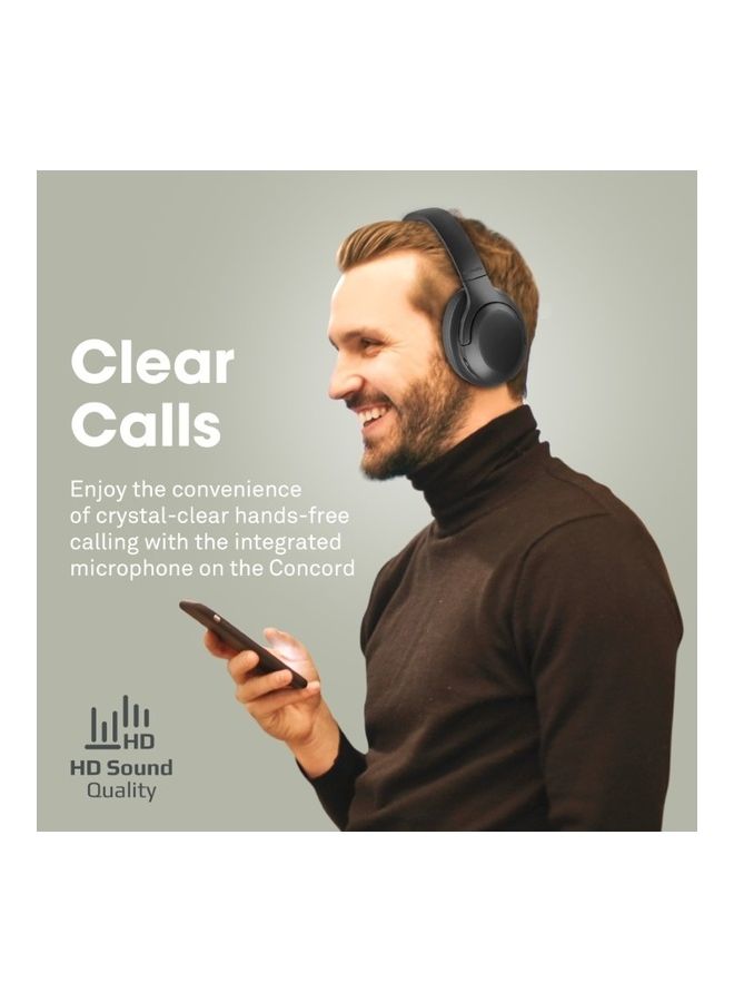 PROMATE Concord Wireless Over-Ear Headphones Hi Fi Active Noise Cancelling, Bluetooth V5.3 Headset With Microphone 27H Playtime, 3.5Mm Jack, Foldable Design For iPhone 17/17 Pro Max, Samsung S26 Ultra Black - Image 4