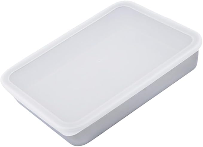 Stainless Steel Deep Tray Set With Lids 23x17x5 1cm For Serving Baking Food Storage - Image 1
