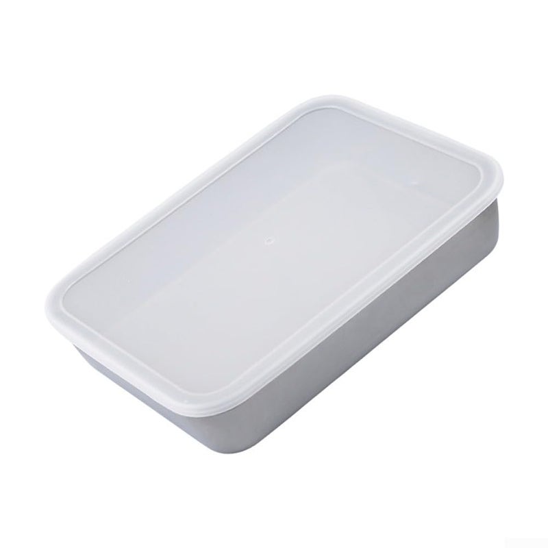 Stainless Steel Deep Tray Set With Lids 23x17x5 1cm For Serving Baking Food Storage - Image 3
