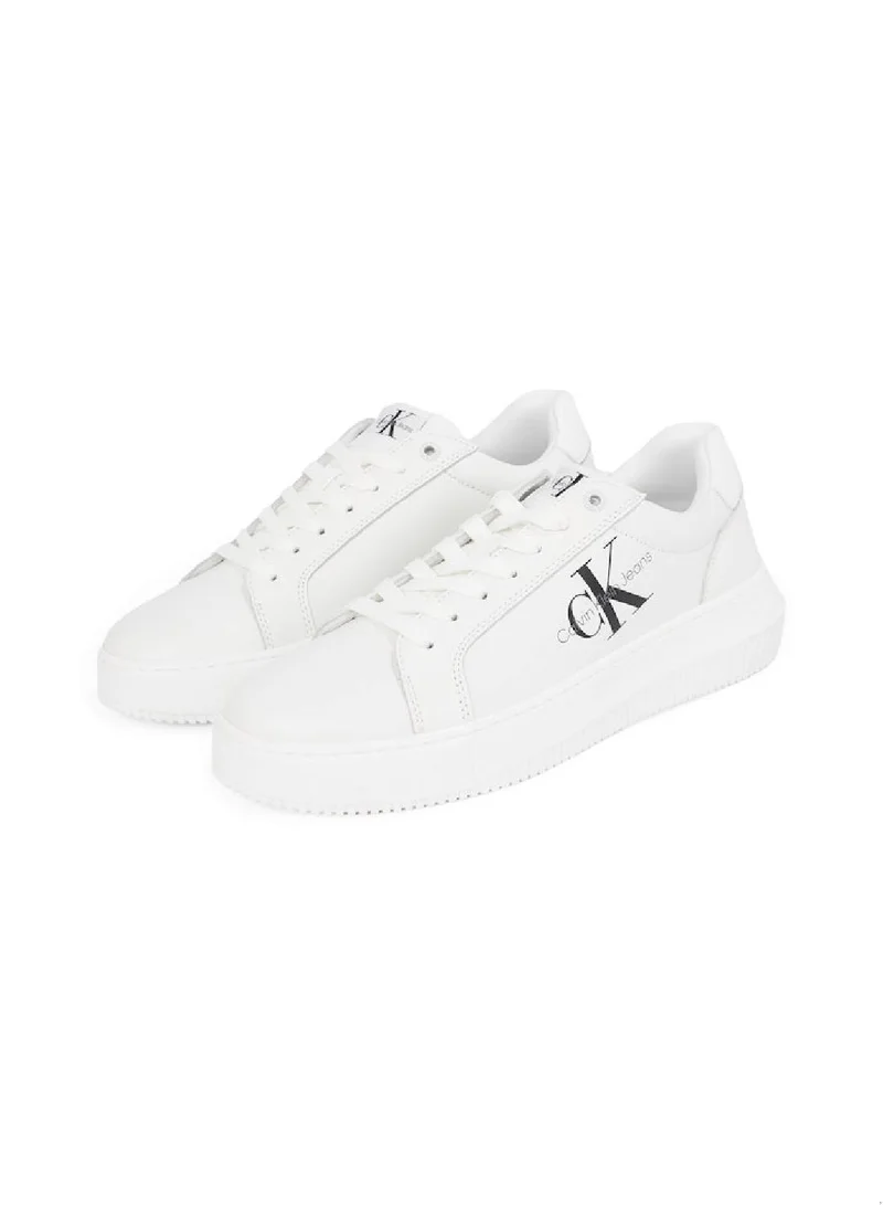 Calvin Klein Jeans Women's Leather Trainers -  leather upper , White